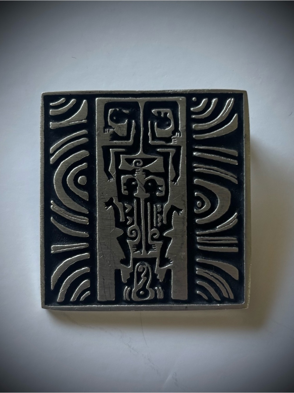 Alice Seely “Urban Fetishes” Collection Pewter Brooch Native Design Pin 2000